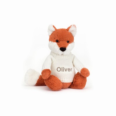 Jellycat Bashful Vos Cub with Cream Jumper | IQ8102476